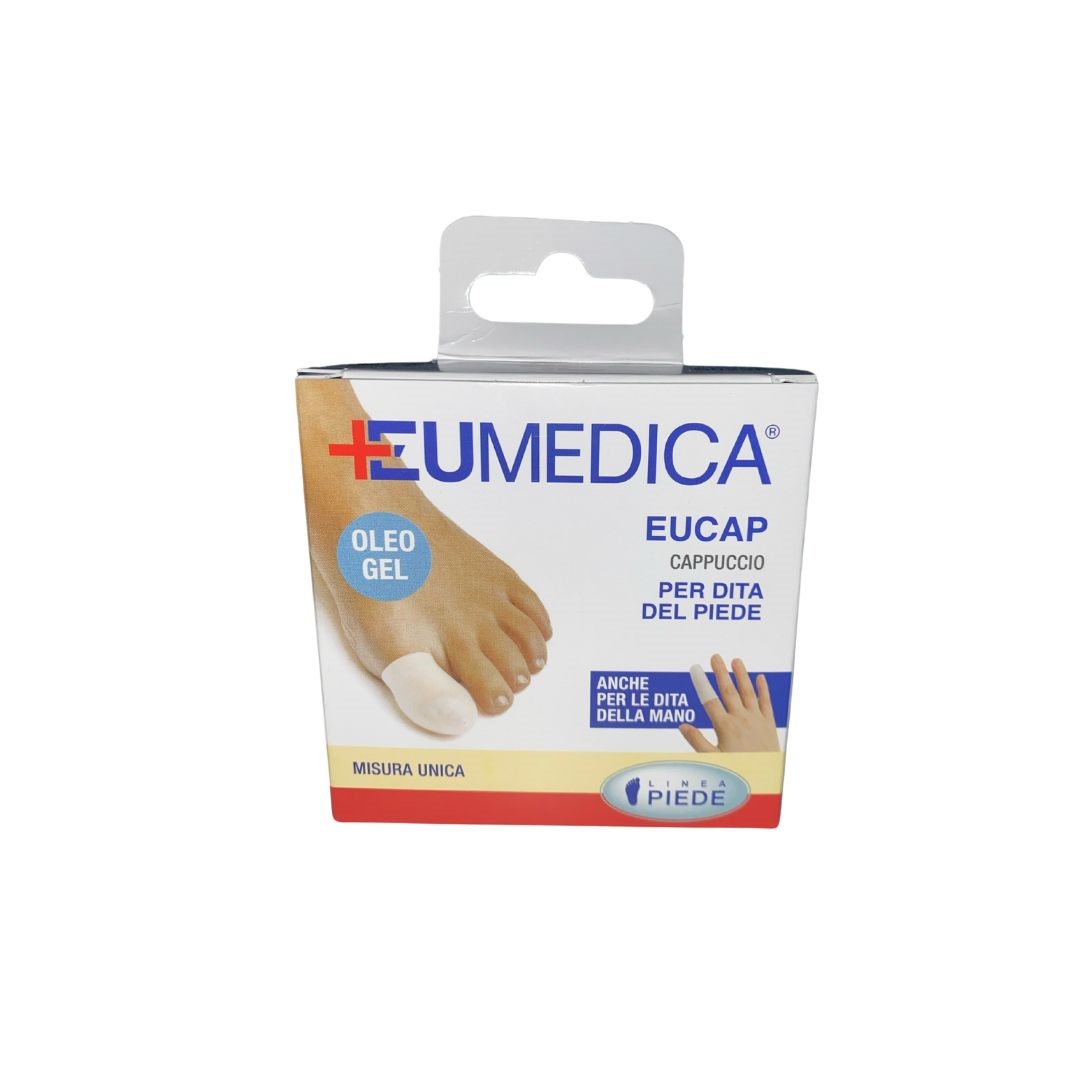 Eumedica Eucap - capuccio in oleogel per la protezione delle dita del piede e della mano - misura unica
